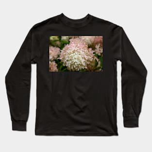 Hydrangea Flower With White & Pink Petals Long Sleeve T-Shirt